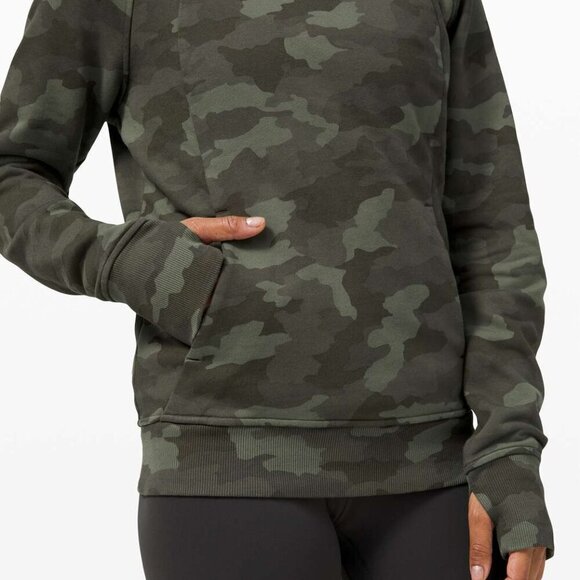 Lululemon Scuba Crew Heritage 365 Camo Green Twill Multi SZ 8 - Picture 3 of 11